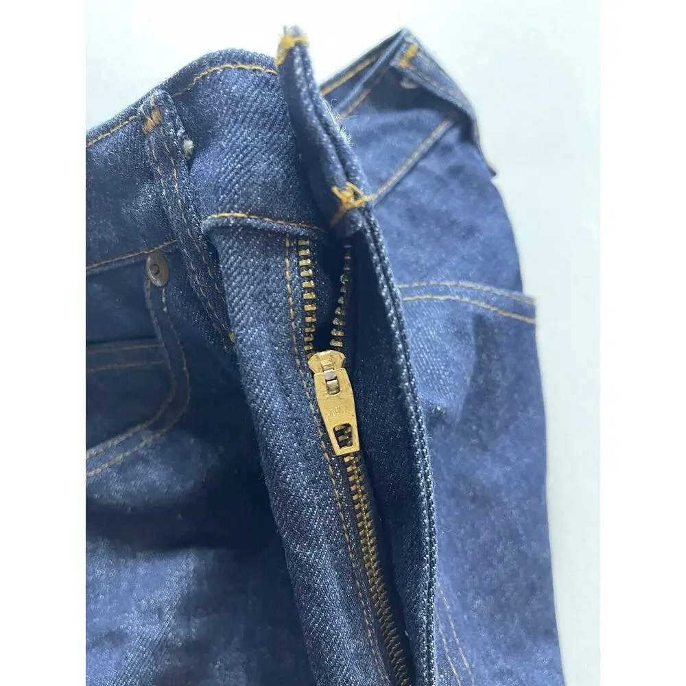 Vintage American Denim Jeans Men’s 26x30‎ Blue Dark Wash Cowboy Western USA 80s